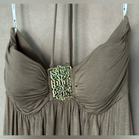 Forever 21 flare party flirty date halter spaghetti straps dress. Size M. - Picture 5 of 15